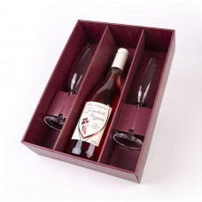 Víno z Kobylí Dárkový set perlivé víno Zweigeltrebe rosé + 2 skleničky